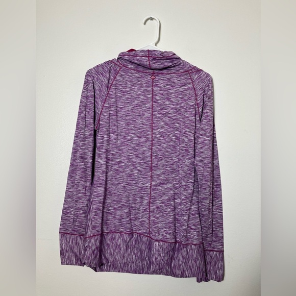 Prana Pullover Sweater Sz M Purple Pockets High Neck Hiking‎ Outdoors - Picture 6 of 9